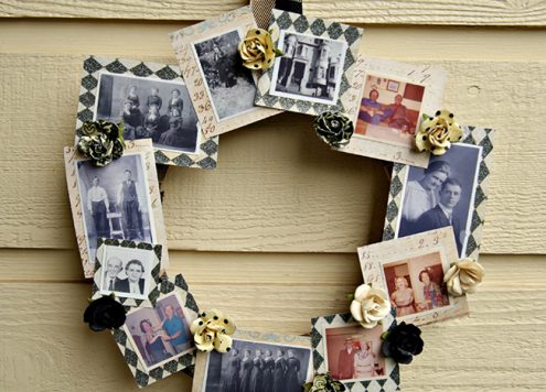 DIY Family Tree Photo Wreath