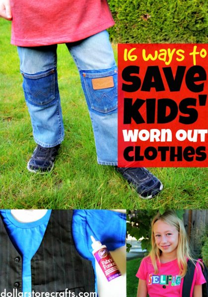 16 ways to save kids' worn out clothes