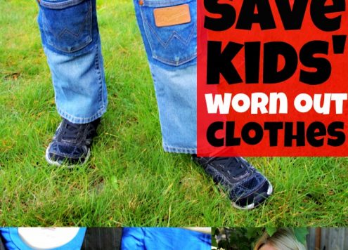 16 ways to save kids' worn out clothes