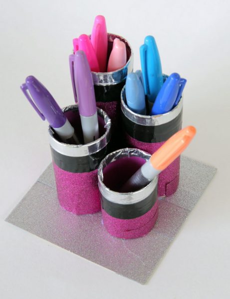 Duck Tape Glitter Organizer