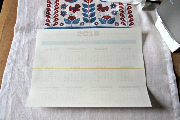 Free Printable 2018 Tea Towel Calendar by Cathe Holden & Dollar Store Crafts