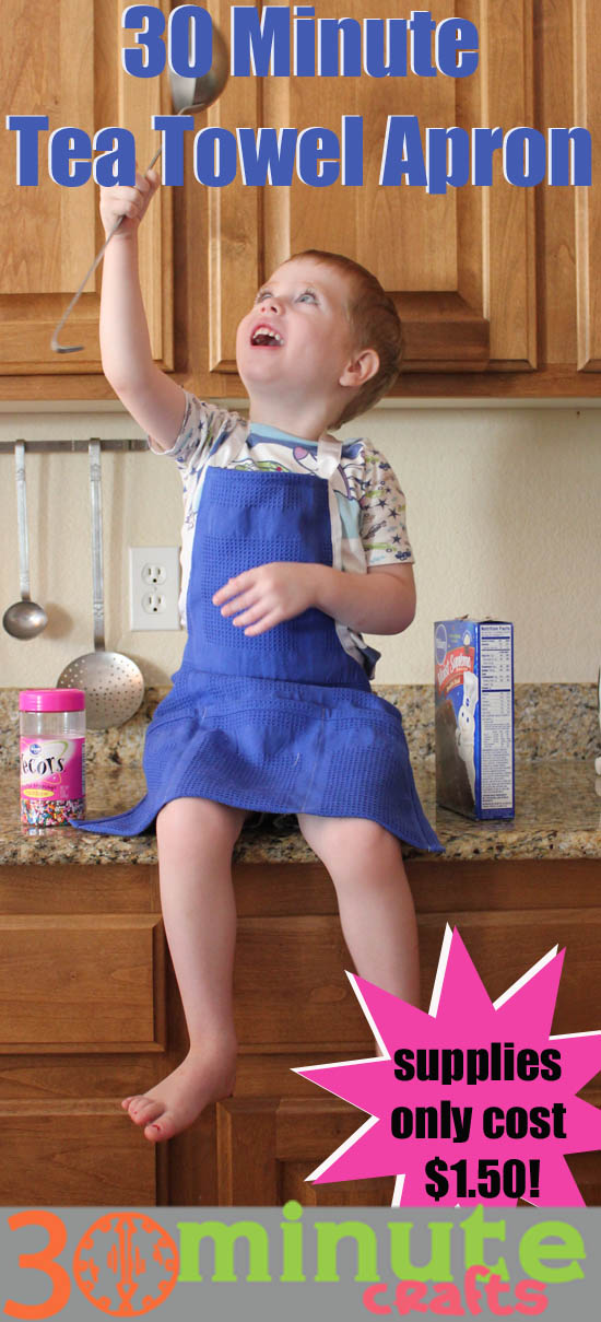 30 Minute Tea Towel Apron