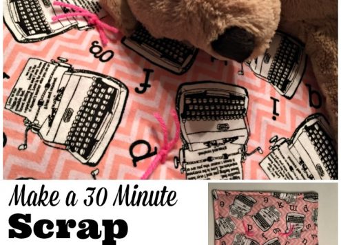 Make a 30 Minute Scrap Fabric Doll Blanket