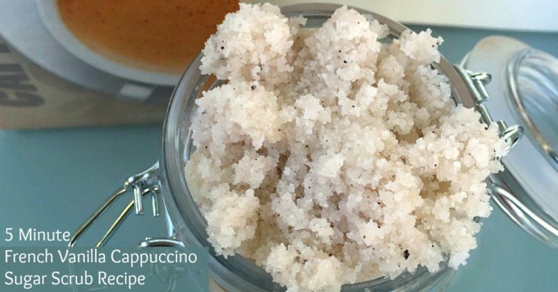 5 Minute French Vanilla Cappuccino Sugar Scrub Recipe - Dollar Store Crafts