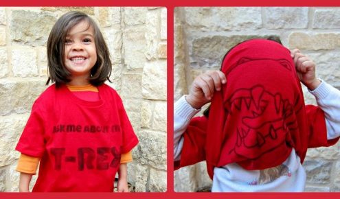 surprise dinosaur shirt