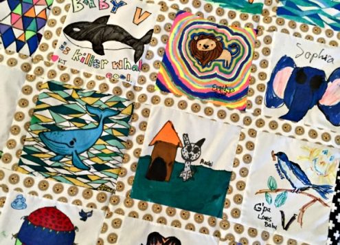 Creative Baby Shower Activity Idea: DIY Quilt Blocks to turn into a keepsake quilt for baby!