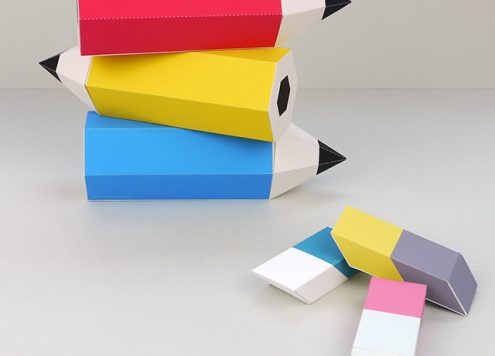 Pencil and Eraser Printable Favor Boxes