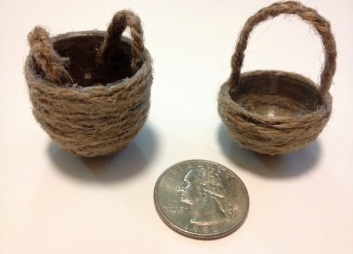 Tutorial: Miniature Dollhouse Baskets