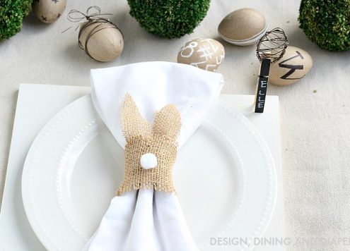 Make Burlap Bunny Napkin Rings