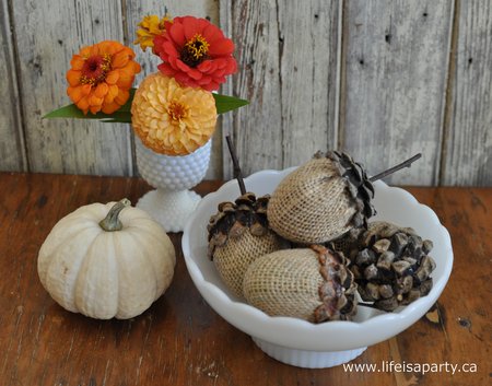 Make Burlap Acorns