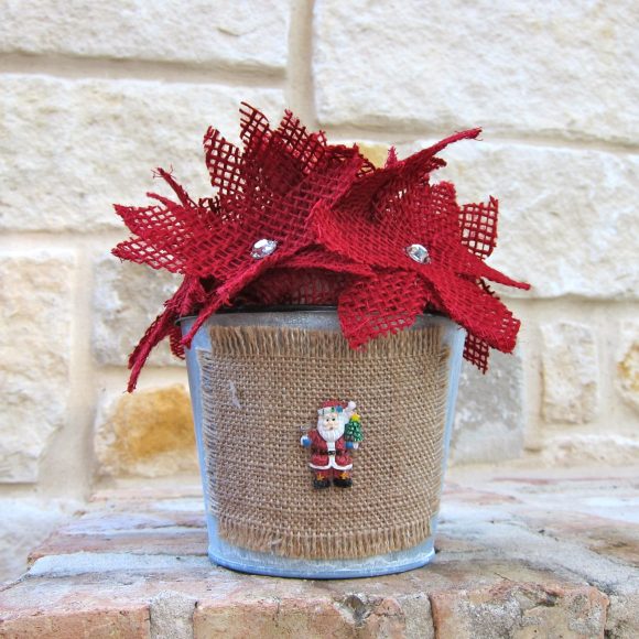 Burlap Flower Centerpiece