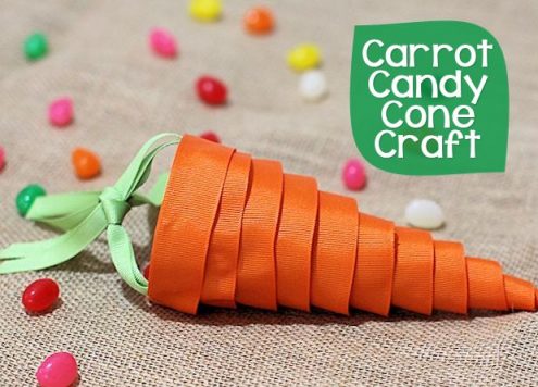 Make a Ribbon Carrot Treat Holder