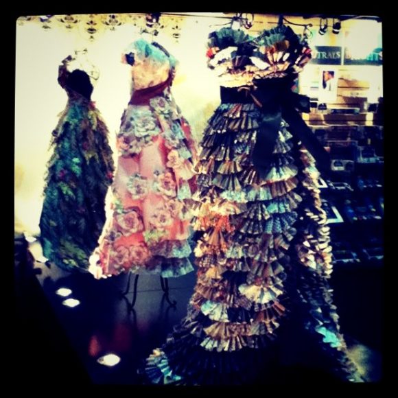 paper dress  runway at cha