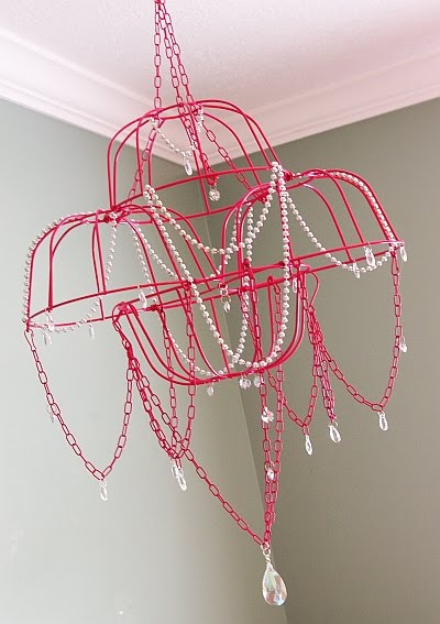 pink chandelier