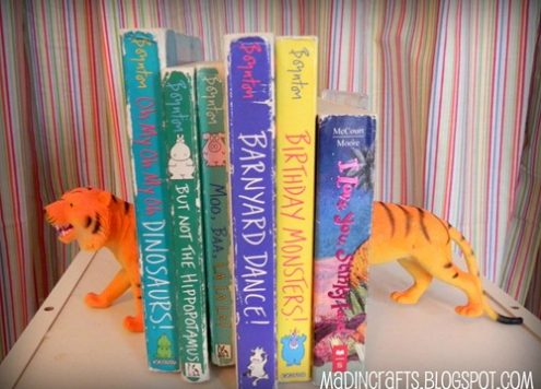 Children's Dollar Store Plastic Animal Bookends