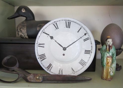 Decoupaged Clock Plate