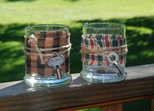 fabric scrap candles