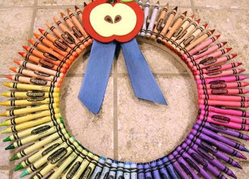 crayon wreath
