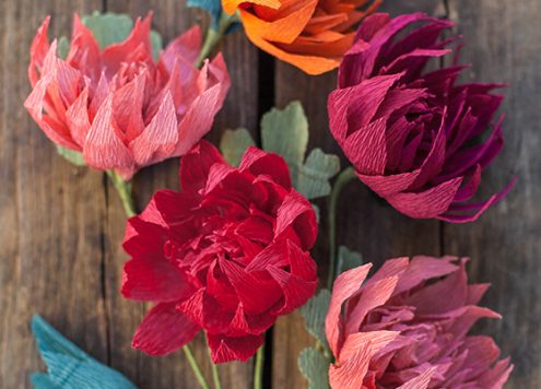 Make Crepe Paper Mums