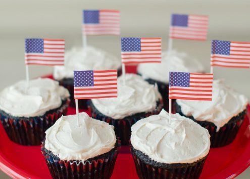 Make Patriotic Dark Chocolate Cupcakes