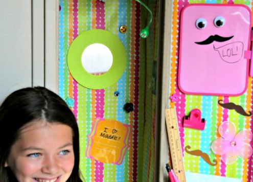 Decorate a Locker for cheap - using stuff from the dollar store