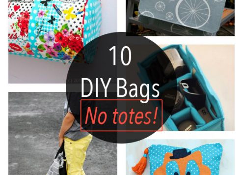 Tote bags are a great beginner sewing project, but sometimes you need a little bit more of a specialized bag. These DIY bag tutorials don't have a tote in the bunch! You can raid your fabric stash or hit the thrift store for linens to make any of these bags on the cheap.