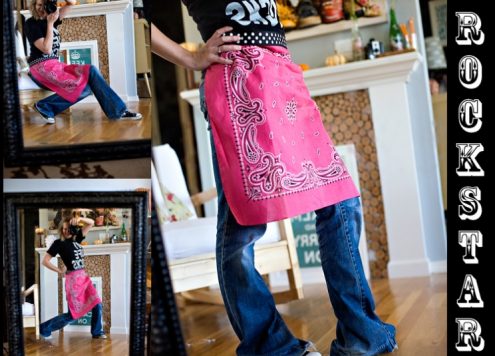 how to make an easy bandanna apron