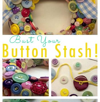 Button Wreath - Turn that button collection into a cute wreath. It's easy, and will give you an excuse to keep bringing home more buttons for your stash!