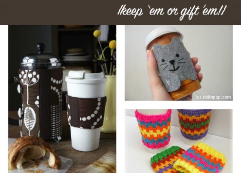 10 DIY Coffee Cozies to Keep or to Gift