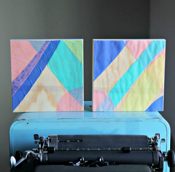 DIY Geometric Wood Wall Art