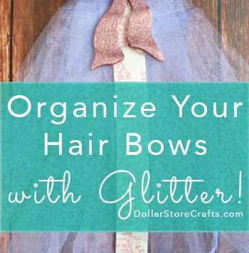 Glittery Hair Bow Organizer - This hair bow organizer is a pretty way to keep little girl's hair bows neatly organized. It makes a great gift, too!