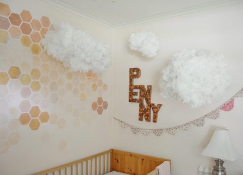 DIY hanging cloud decor