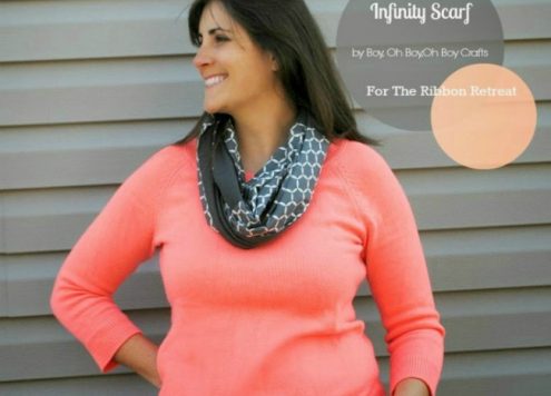 DIY fabric infinity scarf