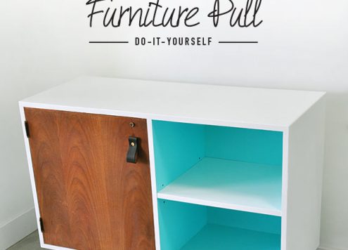 DIY leather drawer pulls