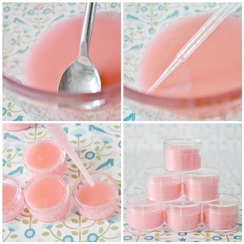 sparkly strawberry lipbalm