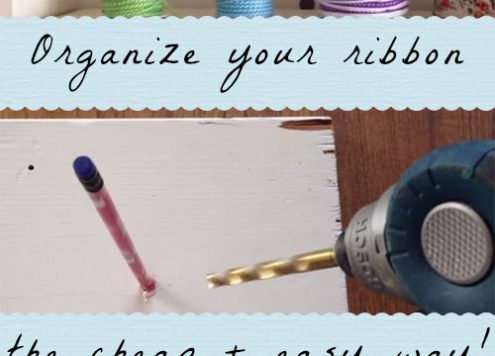 DIY Ribbon Organizer - Do you have an excess of ribbon that you need to tame? See how I used materials that I had laying around to create super easy, really quick racks to contain my collection!