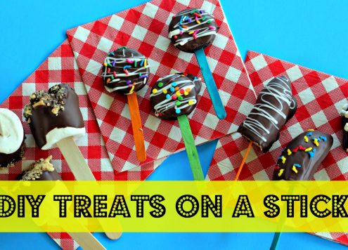 It's easy to make DIY treats on a stick - inspired by the State Fair - S'mores on a stick!