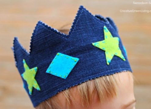 How to make a crown from old jeans