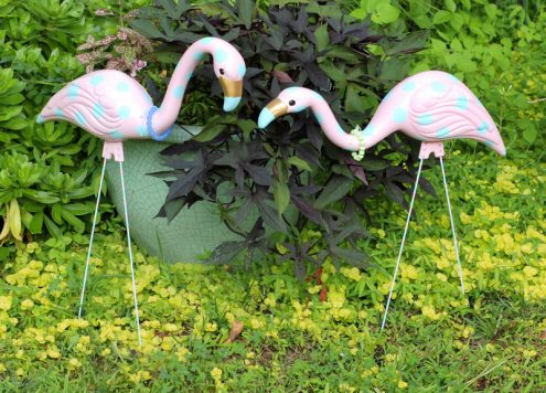 Funky Polka Dot Flamingos