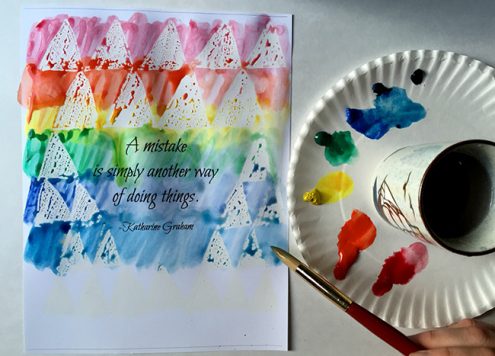 Make easy watercolor quote art - from dollar store crafts