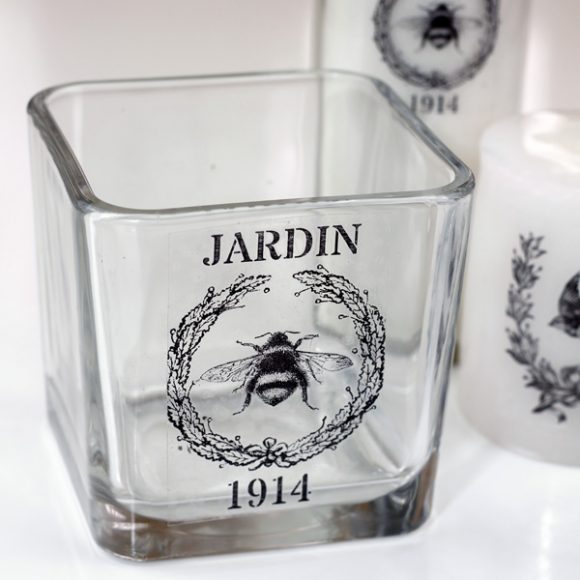 How to transfer any image to dollar store glassware - dollar store crafts 