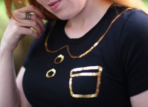 DIY sequin shirt