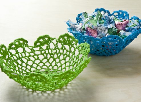 Make Doily Bowls