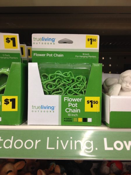 flower pot chains at Dollar General
