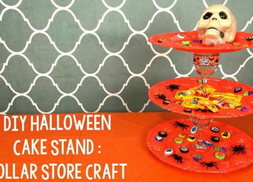 dollar store halloween treat stand