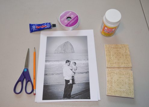 Make a coaster photo display