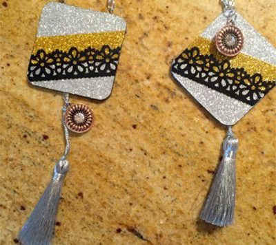 Glitter Tape Necklace - Watch the video to see how to make your own glitter tape necklace, or follow our written directions.