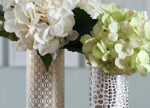 Easy Metallic Modern Vase - Dollar Store Craft!