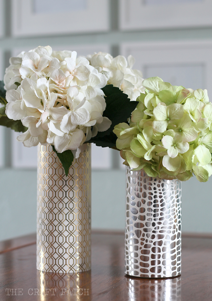 Easy Metallic Modern Vase - Dollar Store Craft!