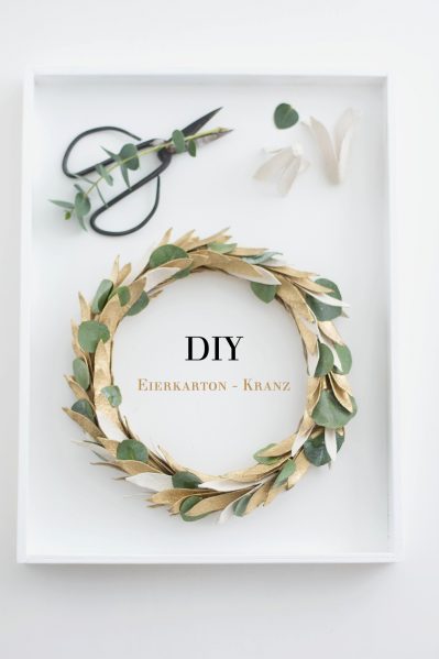 egg carton wreath